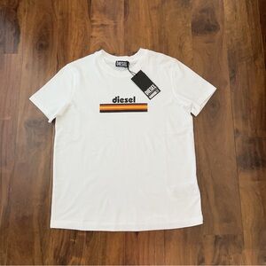 New Diesel White T-Shirt cotton size medium